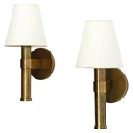 Brass & Fabric Wall Sconce Mid-century Italian Design Stilnovo Sputnik Light. Fixed Price $299.00.