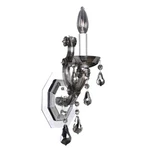 Allegri Brahms 1 Light Wall, Chrome/firenze Smoked Argentine Crystal - 23420. Fixed Price $378.25.