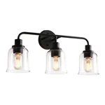 Lnc Modern Farmhouse 22.8 In 3-LIGHT Black Bathroom Vanity With Shade. Fixed Price $41.99.