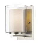 Bellevue ZBF73686 Sylvia 8" Tall Bathroom Sconce - Nickel. Fixed Price $105.40.