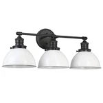 Savannah Rustic Farmhouse 3-LIGHT Bathroom Vanity Light, Dimmable, Matte Blac.... Fixed Price $103.77.