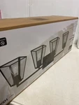 1030HDCMBDI Mackenzie 30" 4-LIGHT Black Modern Vanity W/ Clear Shades. Fixed Price $73.99.