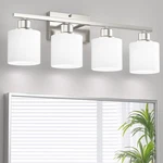 Bathroom Lights Over Mirror Brushed Nickel, Anti-rust 4-LIGHT Vanity.... Fixed Price $83.63.