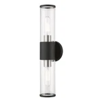 Livex Bancroft Light Ada Vanity Sconce, Black/brushed Nickel/clear 17282-04. Fixed Price $139.96.
