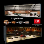 Diorama 1/64 Big Car Garage Model Led Light Parking Lots Scene Display Gifts Us. Fixed Price $75.99.
