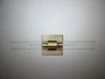 Globe Electric 18 In. 2-LIGHT Matte Brass Vanity With Ribbed Glass Shades. Fixed Price $26.95.