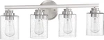 Craftmade Bolden Seeded Glass Vanity Bath 4-LIGHT Brushed Polished Nickel. Fixed Price $68.81.
