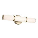 Led Bathroom Vanity Light 18 X 5 Dimmable White Glass Champagne Bronze Kichler. Fixed Price $259.99.
