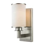 Z-lite Savannah Light Wall Sconce, Brushed Nickel, Matte Opal 412-1S. Fixed Price $99.99.