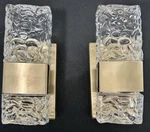Hitoo Wall Sconce Light Set Of 2 For Parts Hardwired Gold Ice Crystal. Fixed Price $49.99.