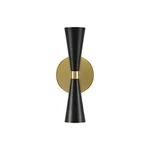 Kalco Milo Light Ada Wall Bracket Black And Vintage Brass - 310422BVB. Fixed Price $251.00.