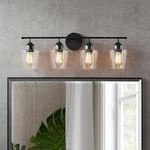 Kawoti Atish 30 In 4-LIGHT Matte Black Modern/contemporary Bathroom Vanity. Fixed Price $39.99.