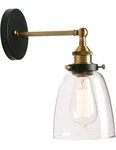 Pathson Vintage Wall Mounted Sconce With Clear Glass Shade Metal Base Antqiue. Fixed Price $14.79.