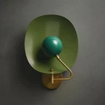 Modern Green Wall Sconce Mid Century Light Brass Dome Lamp Unique Designer. Fixed Price $150.00.