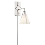 Crystorama Fulton Light Task Sconce, Polished Nickel/white FUL-901-PN. Fixed Price $298.00.