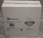 Seasons Two Light Flush Mount Fixture Brushed Nickel Alabaster Glass 326057. Fixed Price $19.99.