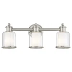 Livex 40213-91 Middlebush 3-LIGHT Bathroom Vanity In Brushed Nickel. Fixed Price $225.00.