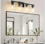 Modern 27" 4 Light Bathroom Fixture Black Vanity New. Fixed Price $39.99.