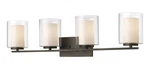 Z-lite 426-4V Bronze Willow 4-LIGHT 31-1/2"W Bathroom Vanity. Fixed Price $224.40.