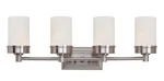 Trans Globe Lighting 70334 Nickel 4-LIGHT Bath Bar With Frosted Shade. Fixed Price $163.40.