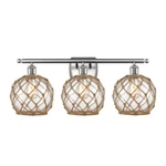 Innovations Brown Rope 3-LT Bath, Nickel/sphere 516-3W-SN-G122-8RB-LED. Fixed Price $557.92.