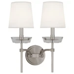 Robert Abbey Cristallo 2LT Wall Sconce, Polished Nickel/lucite Crystal - S609C. Fixed Price $566.80.