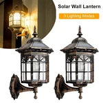 2PK Solar Wall Lantern Light Dusk To Dawn Led Sconce Porch Outdoor Lamp.... Fixed Price $35.99.