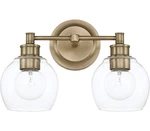 Capital 121121AD-426 Mid-century Vanity, 2-LIGHT 200 Total Watts, Aged Brass. Fixed Price $155.72.