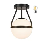 Globe Semi Flush Mount Ceiling Light Mid Century Modern 6" Ce... Fast Ship. Fixed Price $71.53.
