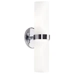 Kuzco Milano 15" Led Wall Sconce, Chrome/opal WS9815-CH. Fixed Price $140.80.