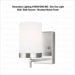 Generation Lighting 4190301EN3-962 Zire One Wall Sconce Brushed Nickel. Fixed Price $32.18.
