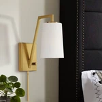 Crystorama Avon Aged Brass Plug-in/hardwire Wall Lamp. Fixed Price $158.40.