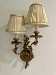 Solid Brass Fredrick Cooper Rare Set Of 2 Candelabra Vintage Wall Sconces. Fixed Price $235.00.