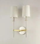Maxim Uptown 2-LIGHT 20"T Wall Sconce, 32392OF Satin Brass & Polished Nickel. Fixed Price $82.49.