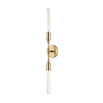 Mitzi H116102-AGB Tara 2-LIGHT 5 Inch Wall Sconce Aged Brass Finish. Fixed Price $157.50.