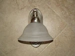 One Light Wall Sconce 5691-PW Brushed Nickel Glass Shade. Fixed Price $39.95.