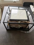 Maxim 21670 Black Era 2-LIGHT 15" Clear Seedy Glass Ceiling. Fixed Price $38.00.