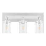 Hampton Bay DSHD19574V6 Regan 21" Chrome Bathroom Vanity Light W/clear Shades. Fixed Price $58.48.