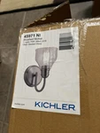 Kichler Avery 1-LIGHT Brushed Nickel Indoor Wall Sconce Clear Seeded Glass. Fixed Price $22.54.