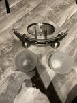 Murray Feiss 2-LIGHT Vanity Bath Fixture Brushed Nickel Curved Bar. Fixed Price $40.00.