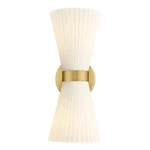 Jazava 5.9 In. 2-LIGHT Milk White Glass And Brushed Gold Indoor Sconce. Fixed Price $69.00.