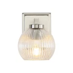 Golden Lighting 3094-BA1 Elliott 8" Tall Bathroom Sconce Pewter / Ribbed Clear. Fixed Price $109.99.
