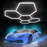 Litezone Hexagon Garage Lights: 168W 5 Grids Led - Hex, White. Fixed Price $102.99.