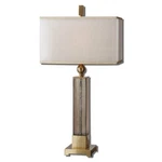 Uttermost Caecilia Amber Glass Table Lamp 26583-1. Fixed Price $504.00.
