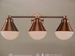 Monteaux Lighting 25.5 In. 3-LIGHT Gold Vanity Opal Glass Shades HS-8601-1. Fixed Price $44.94.
