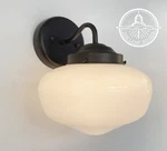 New Modern Milk Glass Sconce Schoolhouse Wall Lighting -simple Antique Opal. Fixed Price $115.00.