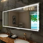 Jumbo-large Illuminated Led Bathroom Mirror Front And Backlit Light Wall Mounted. Fixed Price $429.35.