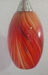 Elk Home Hand Blown Vortex Rainbow Glass Pendant Light Satin Nickel Finish. Fixed Price $75.00.