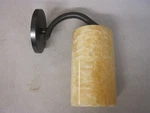 High End Alabaster And Steel Wall Sconce Lamp - New Bulb & Transformer. Fixed Price $143.99.