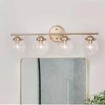 Lnc Gold 26.5 In 4-LIGHT Vanity Wall Clear Seeded Glass. Fixed Price $108.00.